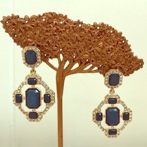 Dark Teal Good Plated Earrings